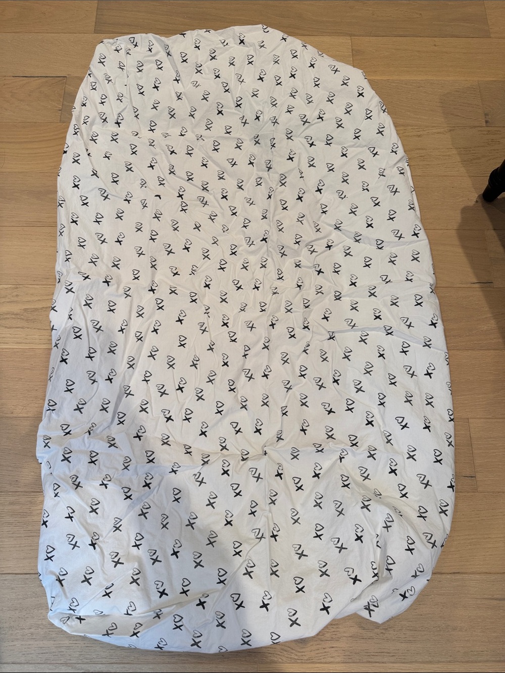 Pottery Barn Kids White XO Crib sheet